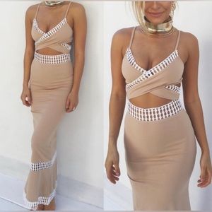 Sabo Skirt Strappy Bodycon Dress, Size